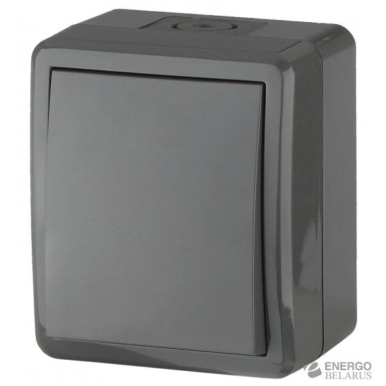 11-1403-03 ЭРА Переключатель IP54, 10АХ-250В, ОУ, Эра Эксперт, серый
