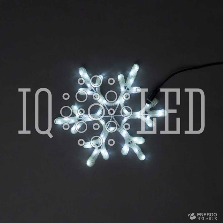 Мотив Снежинка белый 52см