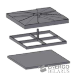 Опора антивибрационная кровельная 360/360/110мм. Виброопора