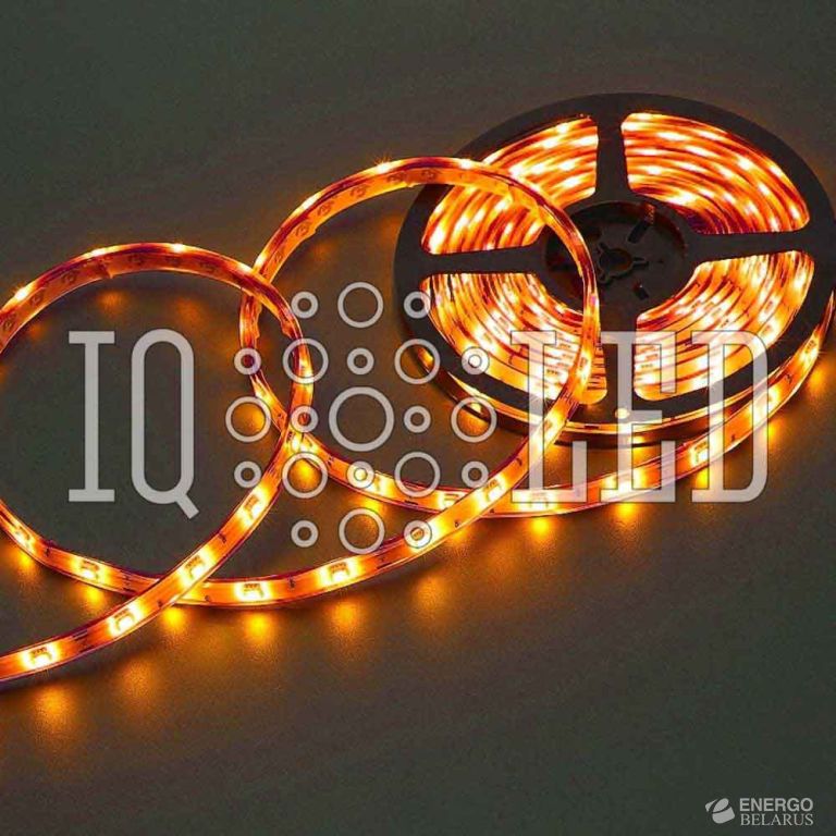 Лента светодиоидная 12V, IP67, 30 белая основа (Желтая)