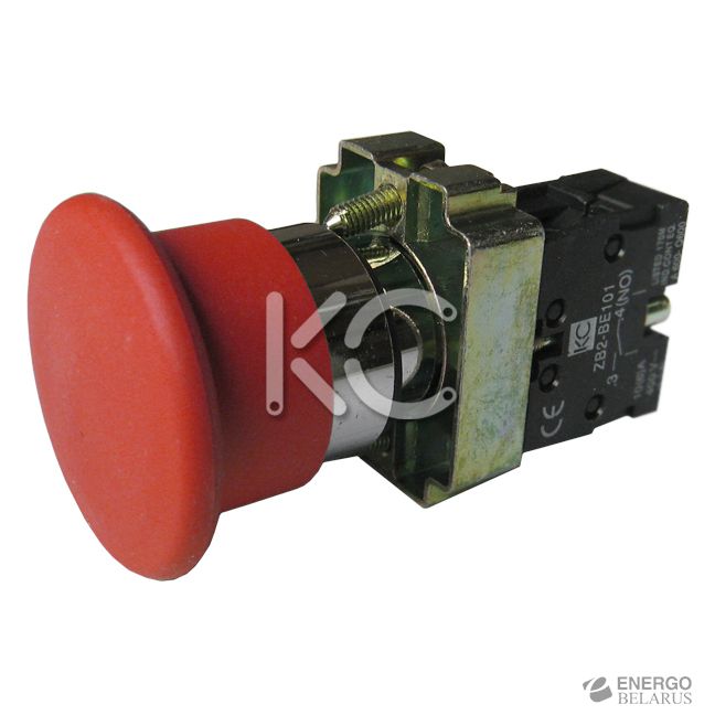 Кнопка LAY5-BC42 (Грибок красный, 1з) КС