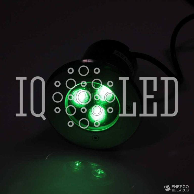 Свет грунтовой зеленый D120, 3 Вт, 12V