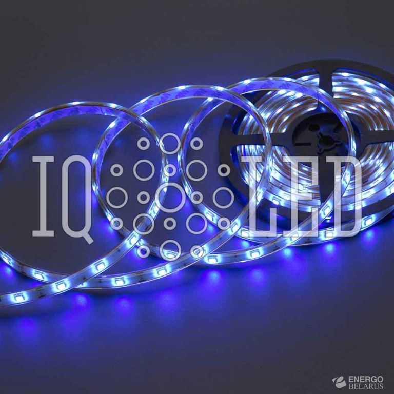 Лента светодиодная IP20, 12V, 60, белая основа (Синяя)