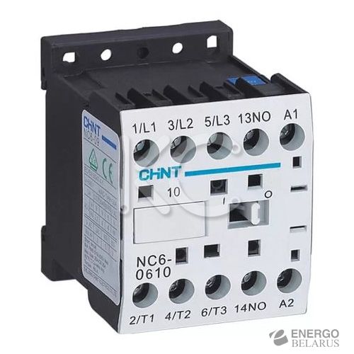 Контактор NC6-0610 6А 230В 1НО 50Гц (R) (CHINT)