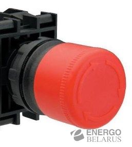 Головка аварийной кнопки красная пластиковая Грибок Д30 включение отжатием CP-ECN30P-R-IP65 Emas