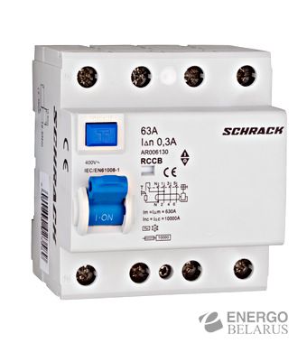 УЗО AR 10кА 4P 63A/300mA тип AC