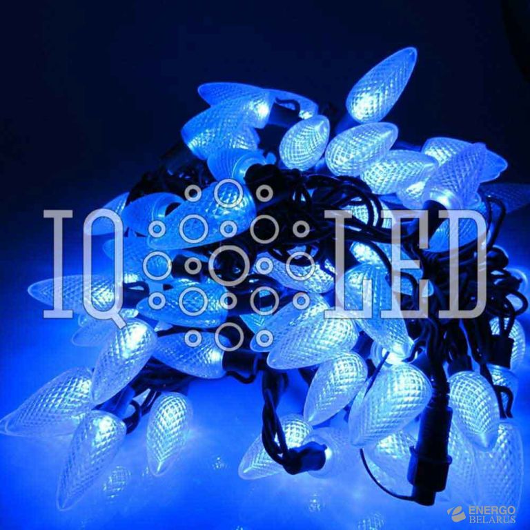 Гирлянда с насадками 220V, 20м, синий