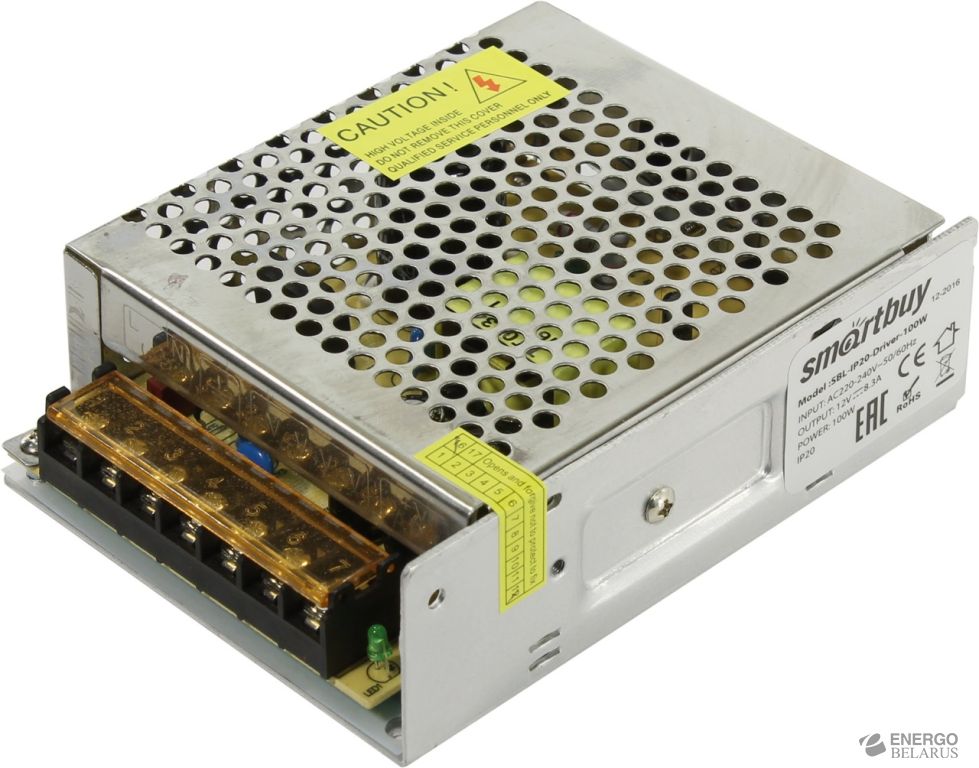 Драйвер для LED ленты IP20 200W, Smartbuy