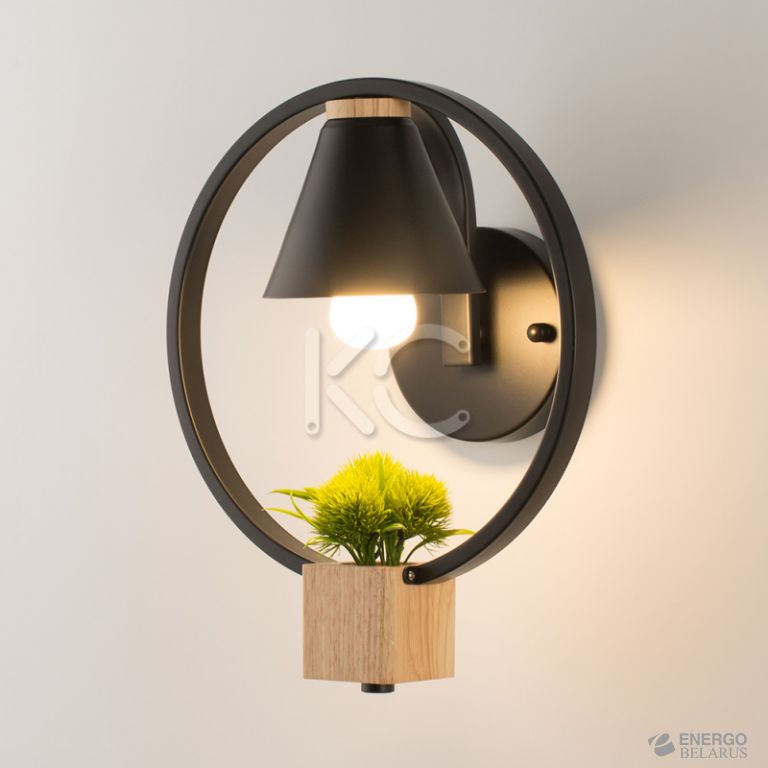 Светильник светодиодный настенный Астерия MMD-LED B149-3-1xE27, черный, Home Light