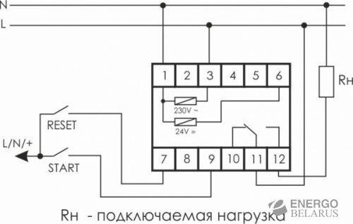 Схема подключения реле времени st3pc d