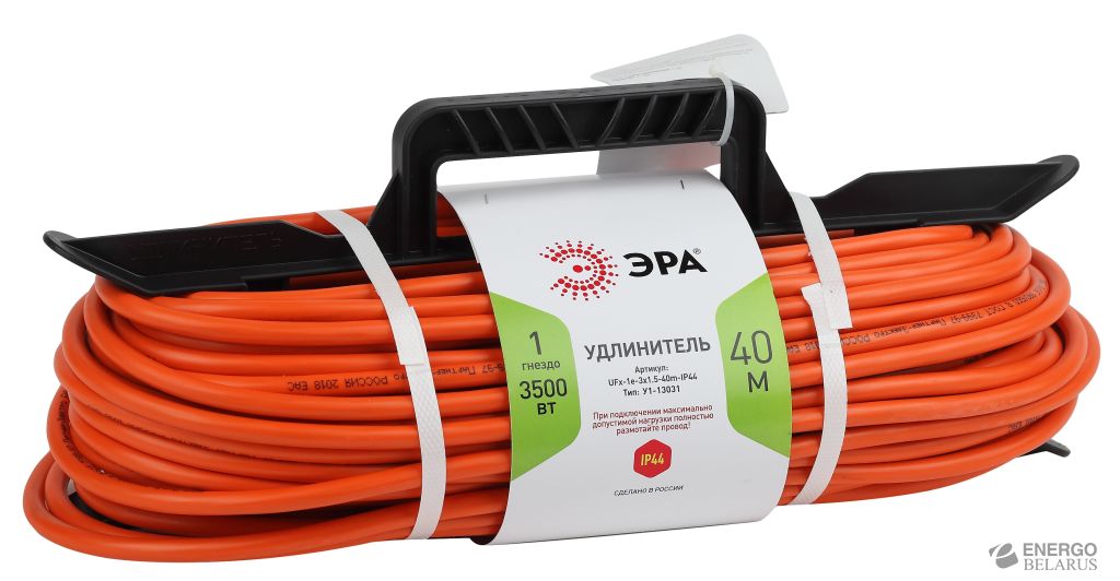 ЭРА Удлинитель силовой UFx-1e-3x1.5-40m-IP44 на рамке c/з 1 гн 40м ПВС 3x1.5 (4/96)