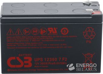 Аккумуляторная батарея CSB UPS 12360 7 F2 12V/7.5Ah
