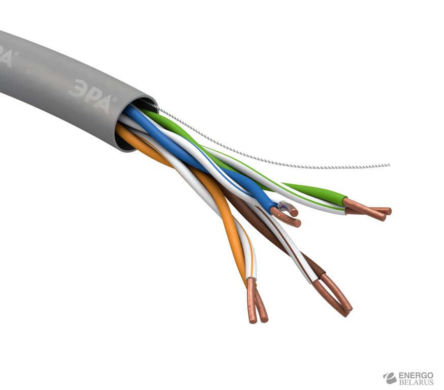 ЭРА Кабель витая пара U/UTP 4x2x24AWG Cat5e CU PVC 305м SIMPLE (2/24) (2/30)
