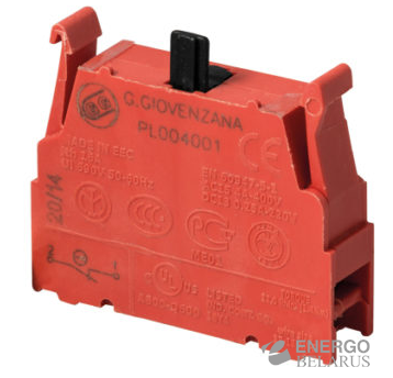 Кнопка грибковая с фиксацией и индикацией PPFN1R4S d40 RED IP65