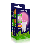 Лампа светодиодная (LED) Фито, Smartbuy SBL-A60-11-fito-E27