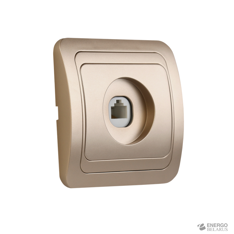Розетка компьютерная RJ-45 1-местная шампань "Марс", Smartbuy