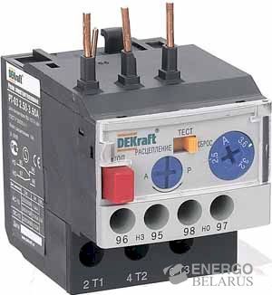 Реле электротепл. для конт. 09-18A 2,50-3,60А РТ-03 DEKraft