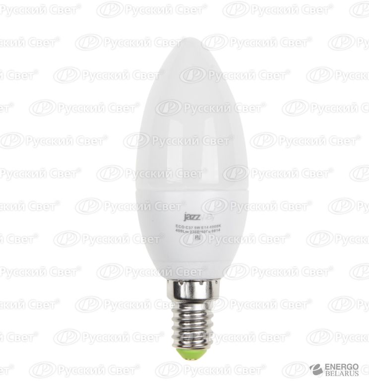 Лампа светодиодная PLED-ECO-C37 5Вт E14 4000K 400лм 230В/50Гц JazzWay 4690601036865