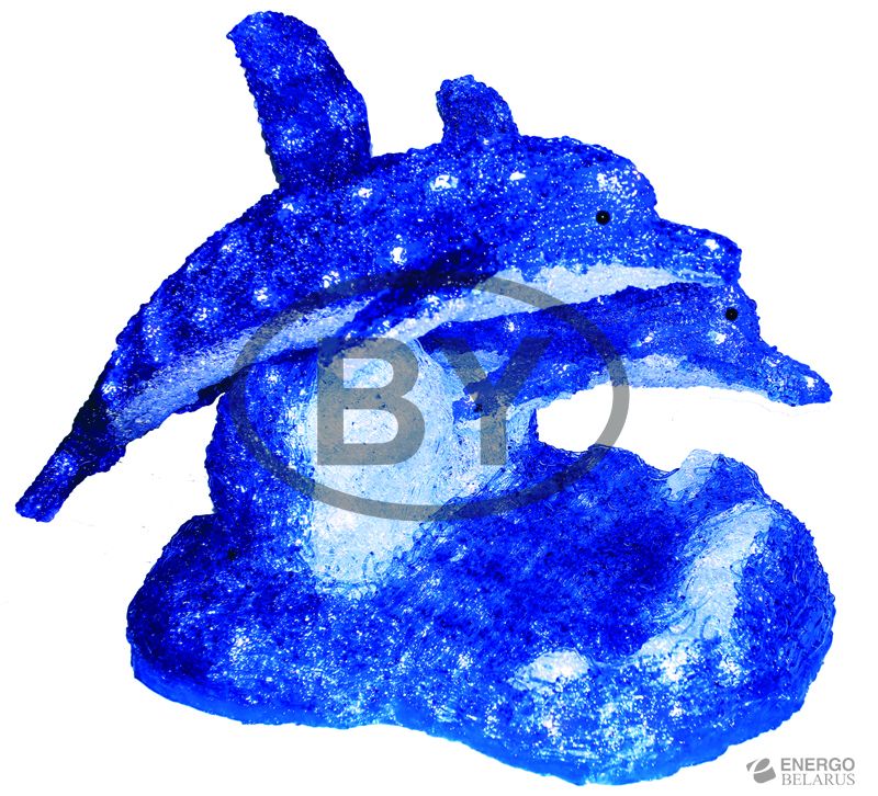 Акриловая фигура 513-132 "Синие дельфины" 65х48х48 см