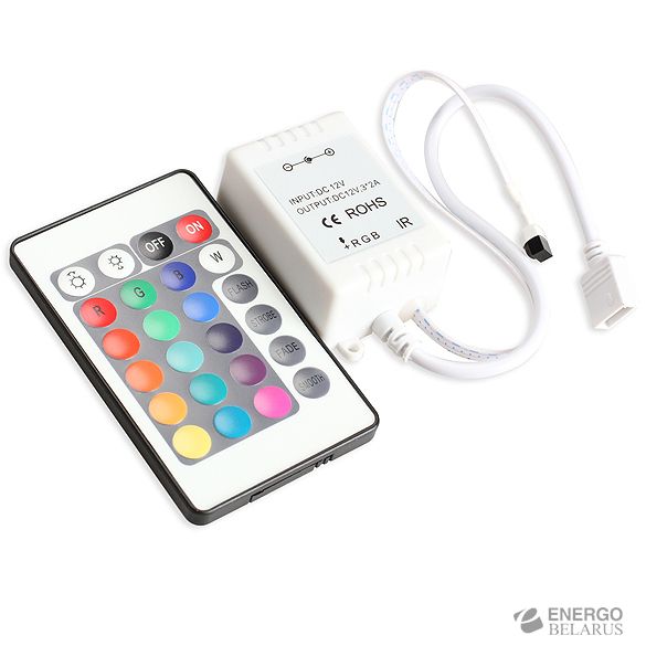 Контроллер LED RGB инфрокрасный 24 кнопки, 2А IP20 (SBL-RGB-28)