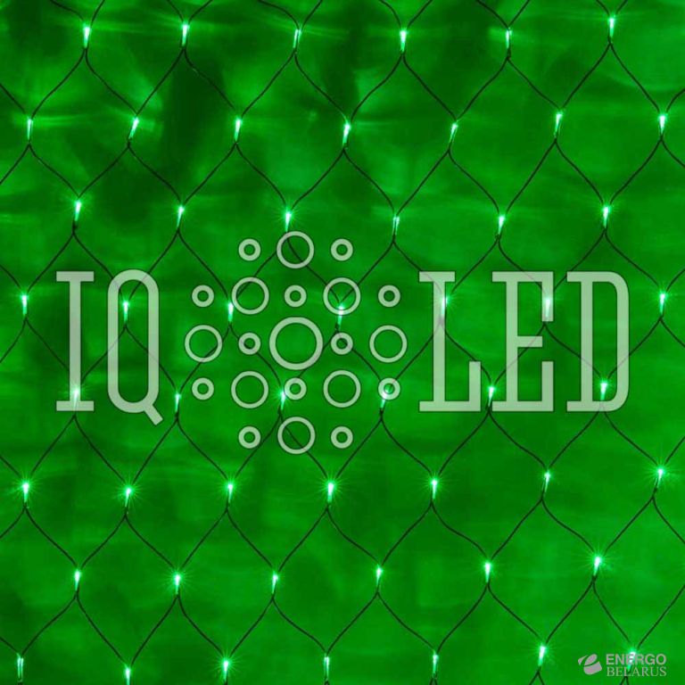 Сеть с контроллером 2*3M, 230V ЗЕЛЕНЫЕ на черном