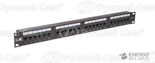Патч-панель 1U кат.6 UTP 24 порта (Dual IDC) ITK PP24-1UC6U-D05