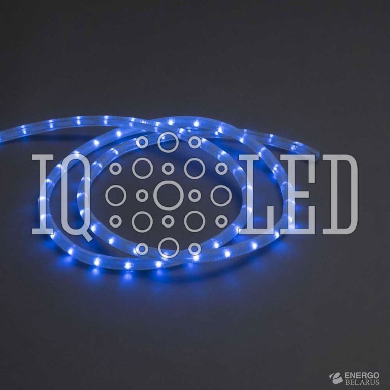 Дюралайт круглый 2W 100M 220V 3.33CM синий, кратность резки 2М