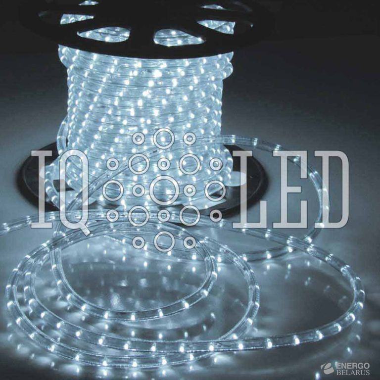 Дюралайт круглый 2W 100M 1M 12V белый, 13мм, 12 Вольт