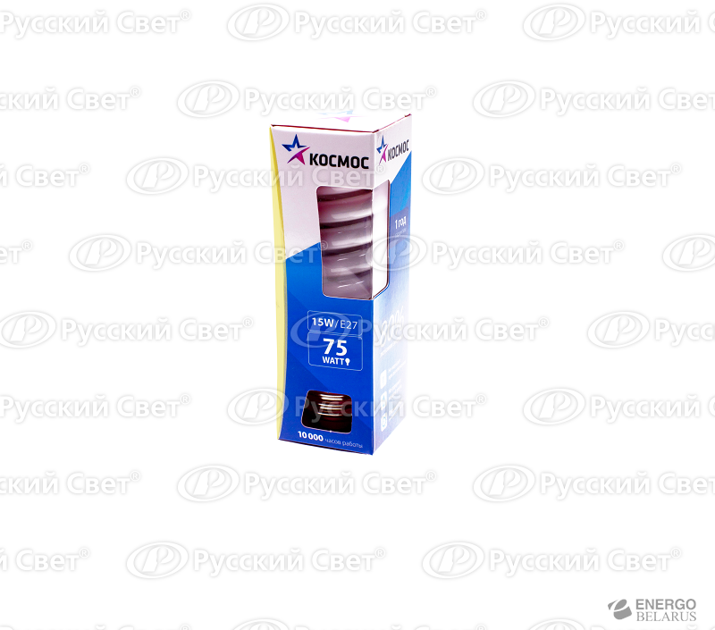 Лампа люминесцентная компактная SPC 15Вт E27 2700К Космос LKsmT2SPC15wE2727