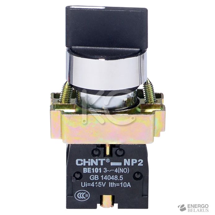 Переключатель NP2-BD53, 3 положения с возвратом, 2НО IP40 (CHINT)