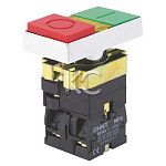 Двойная кнопка NP2-BW8465 1НО+1НЗ AC230В(LED) IP40 (CHINT)