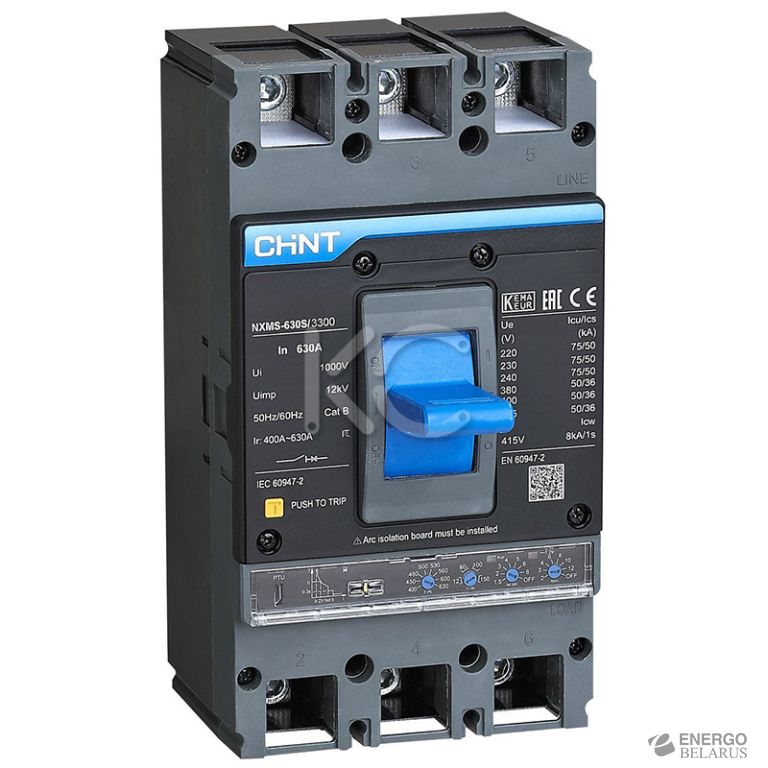Автоматический выключатель NXMS-1250H/3Р 1250A 70кА с электронным расцепителем (R)(CHINT)