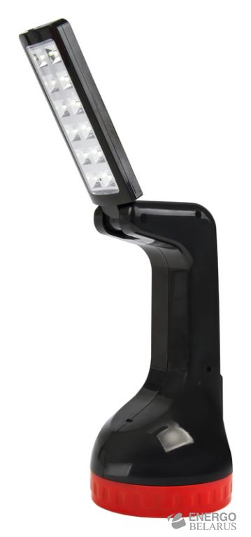 Аккумуляторный фонарь-прожектор Smartbuy 2 в 1 1W+18 SMD, черно-красный