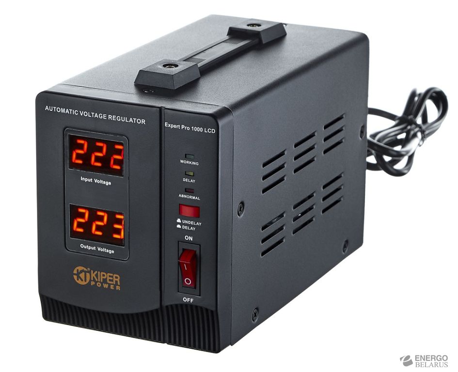 Стабилизатор напряжения Kiper Power Expert Pro 1000 LCD (1000VA/600W)