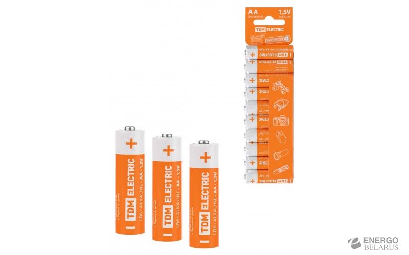 Элемент питания LR6 AA Alkaline 1,5V SC-10 TDM SQ1702-0058