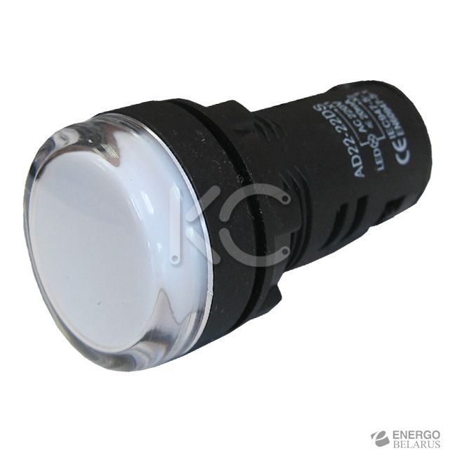 Лампа светосигнальная AD22-22DS белая 24V
