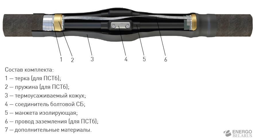 Муфта кабельная соединительная 5 ПСТб-1 (240 мм2)