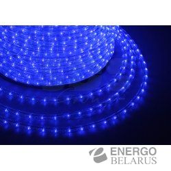 Дюралайт светодиодный, свечение с динамикой (3W), синий, 220В, диаметр 13 мм, бухта 100м, NEON-NIGHT