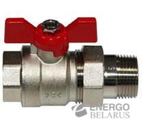 Кран шаровый 3/4" с американкой бабочка (12/48) IBP