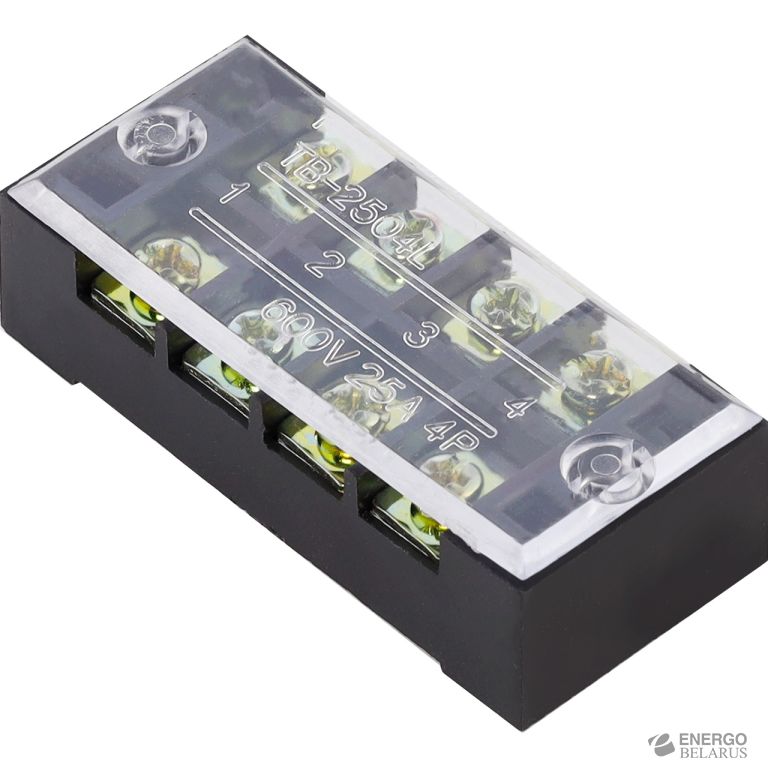 Терминал клеммный TB-0325 до 4,5 мм2 25A 4 клеммные пары, Smartbuy