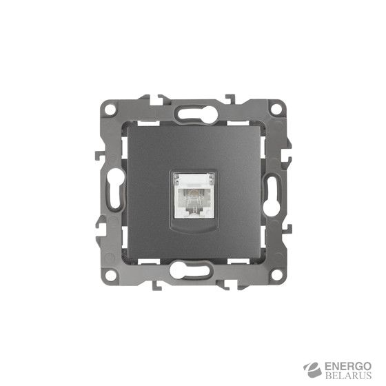 12-3105-12 ЭРА Розетка телефонная RJ11, IP20, Эра12, графит