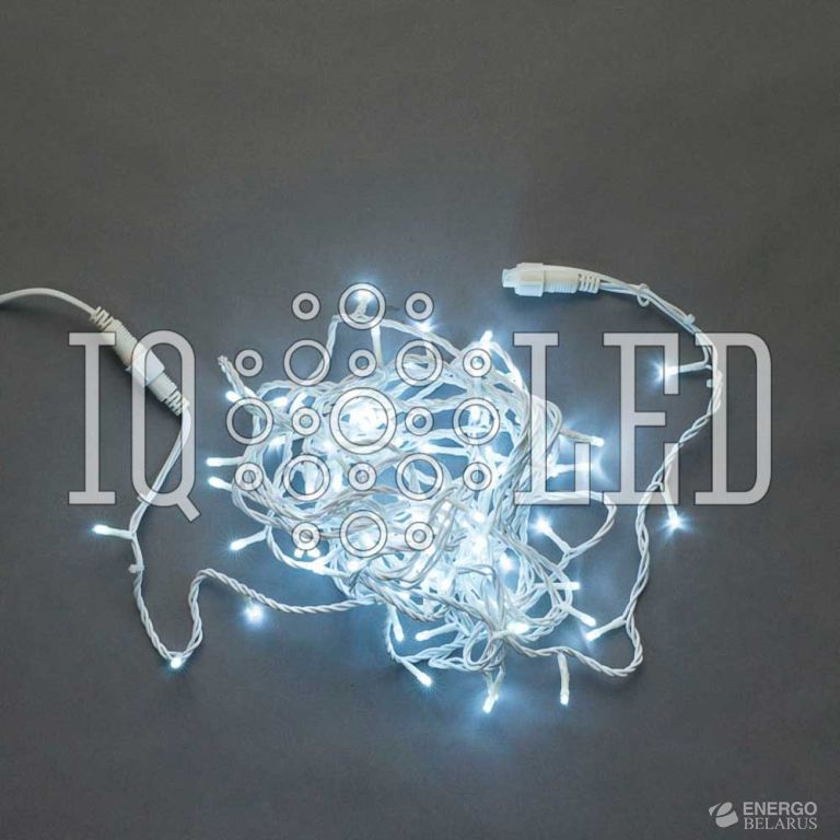 Гирлянда с FLASH мерцанием 10M, 240V, белая / белый провод / белый FLASH (без шнура)