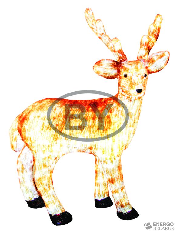 Акриловая светодиодная фигура 513-305 "Бурый олень ", 100 см,  380 светодиодов