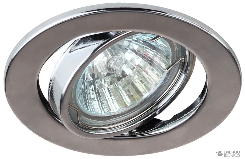 ST2A CH Светильник ЭРА штампованный поворотный MR16,12V/220V, 50W хром (100/2400)
