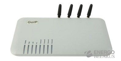 GoIP 4 - VoIP GSM шлюз на 4 SIM карты 