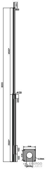Опора освещения цилиндрическая ОМФ-7-80