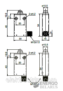 Выключатель концевой с кабелем FCT2L01X11