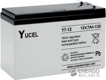 Батарея аккумуляторная YUASA YUCEL 7-12 12V 7Ah