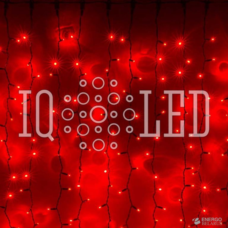 Дождь фиксинг 240V, 2*3М (красные светодиоды/черный каучуковый)