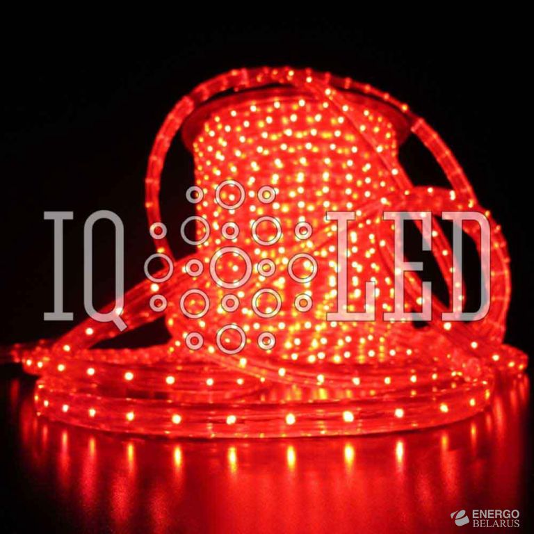 Дюралайт плоский 2W 100М 240V красный, 11*18 (2м)